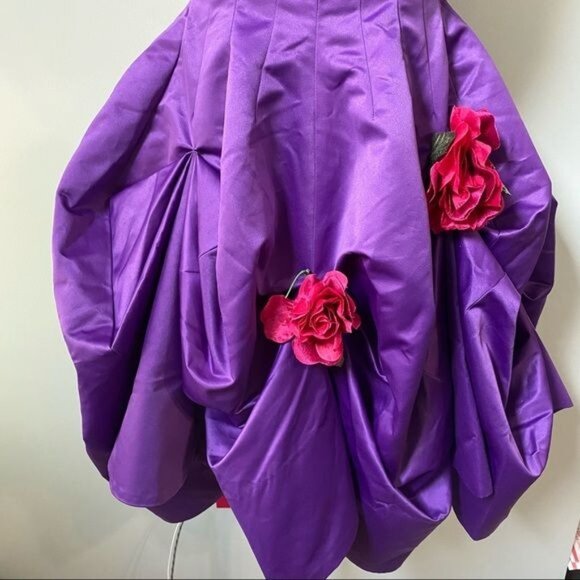 Betsey Johnson Evening Dutchess Purple Rose Dress - Picture 3 of 16